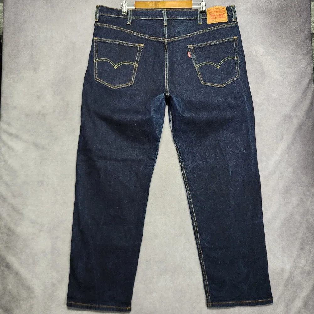 Levis 550 Mens Relaxed Fit‎ Dark Wash Tapered Leg Blue Jeans 42 to 44x32 Pants